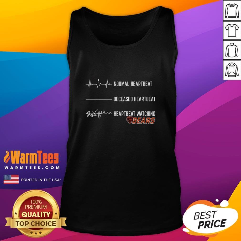 Funny Heartbeat Watching Chicago Bears T-Shirt - Image 4