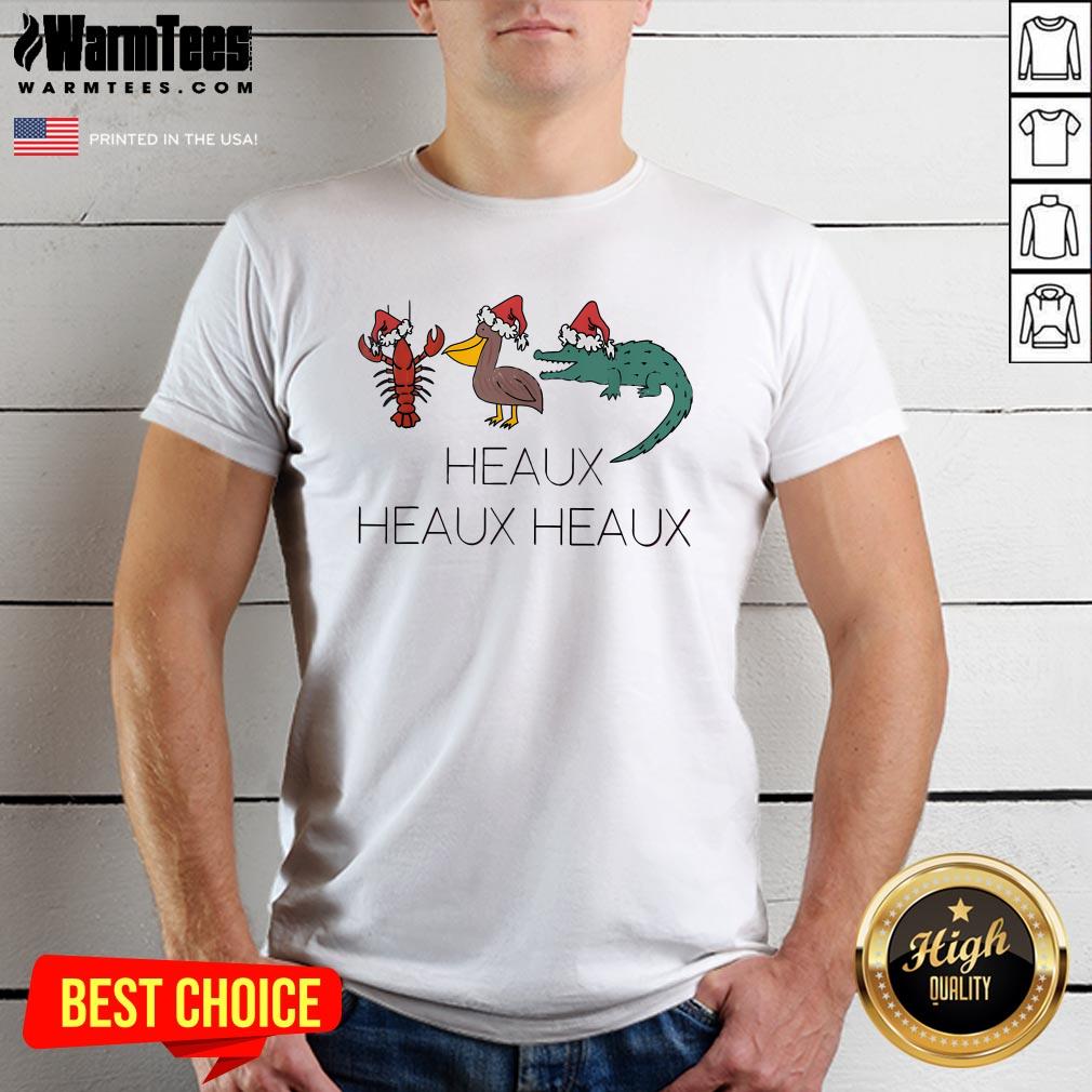 Funny Heaux Heaux Heaux Louisiana Cajun Christmas T-Shirt
