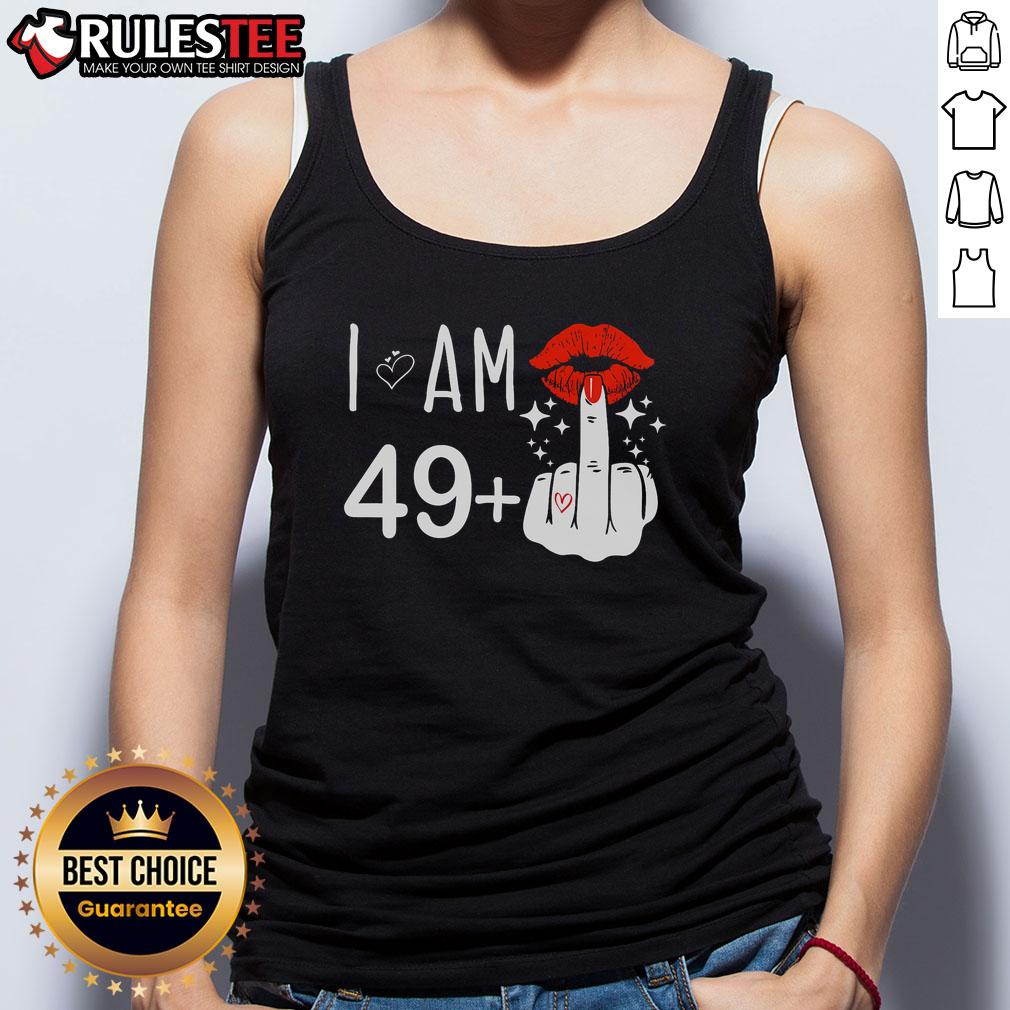Funny I Am 49 Plus 1 Middle Finger 50th Birthday T-Shirt - Image 4