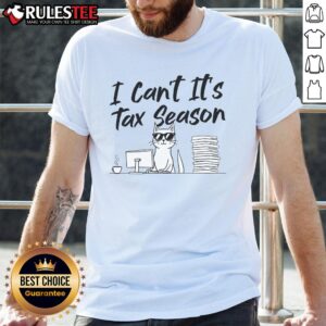 Funny I Can't It's Tax Season Cat Tax Day T-Shirt