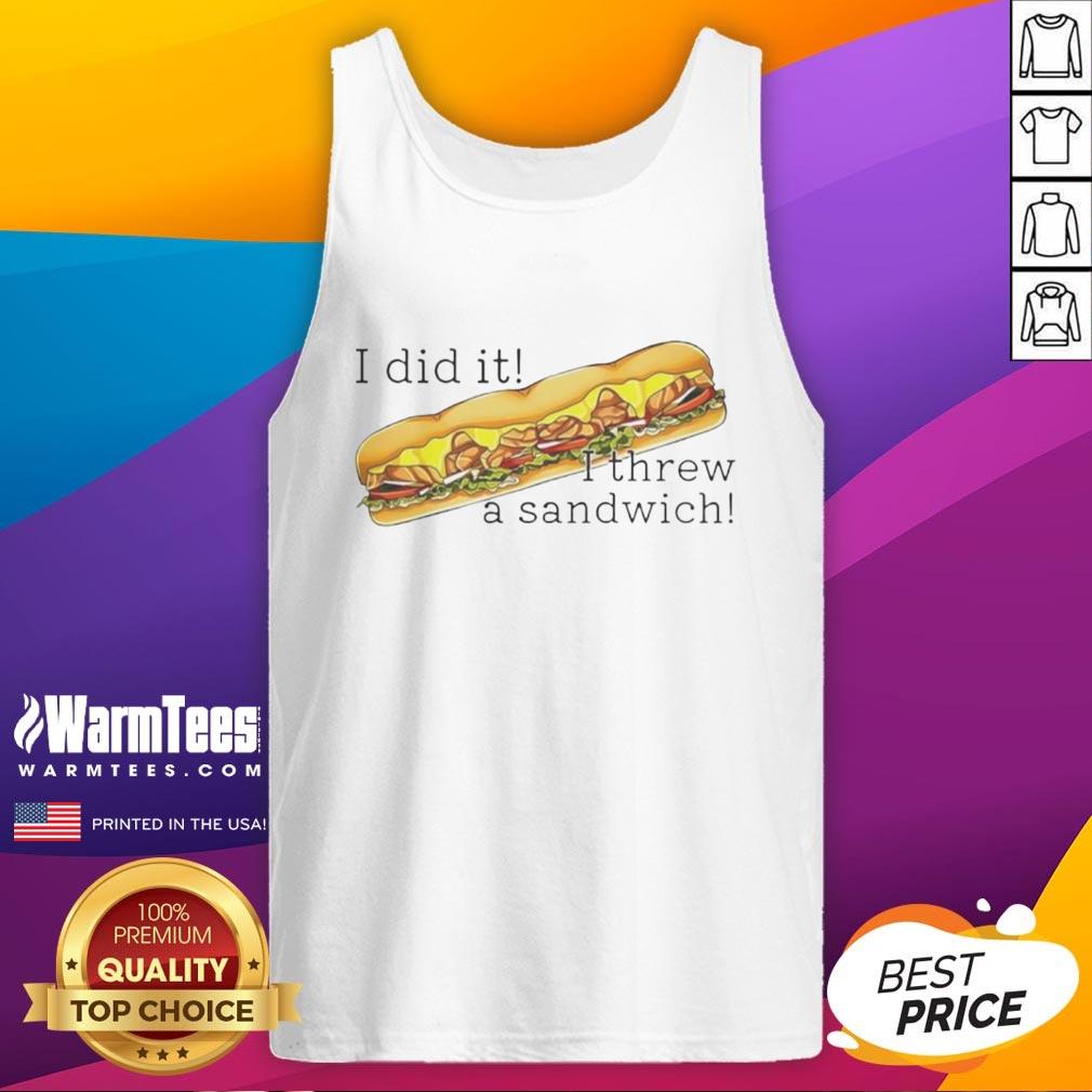Funny I Did It I Threw A Sandwich Free DC Classic T-Shirt - Image 4