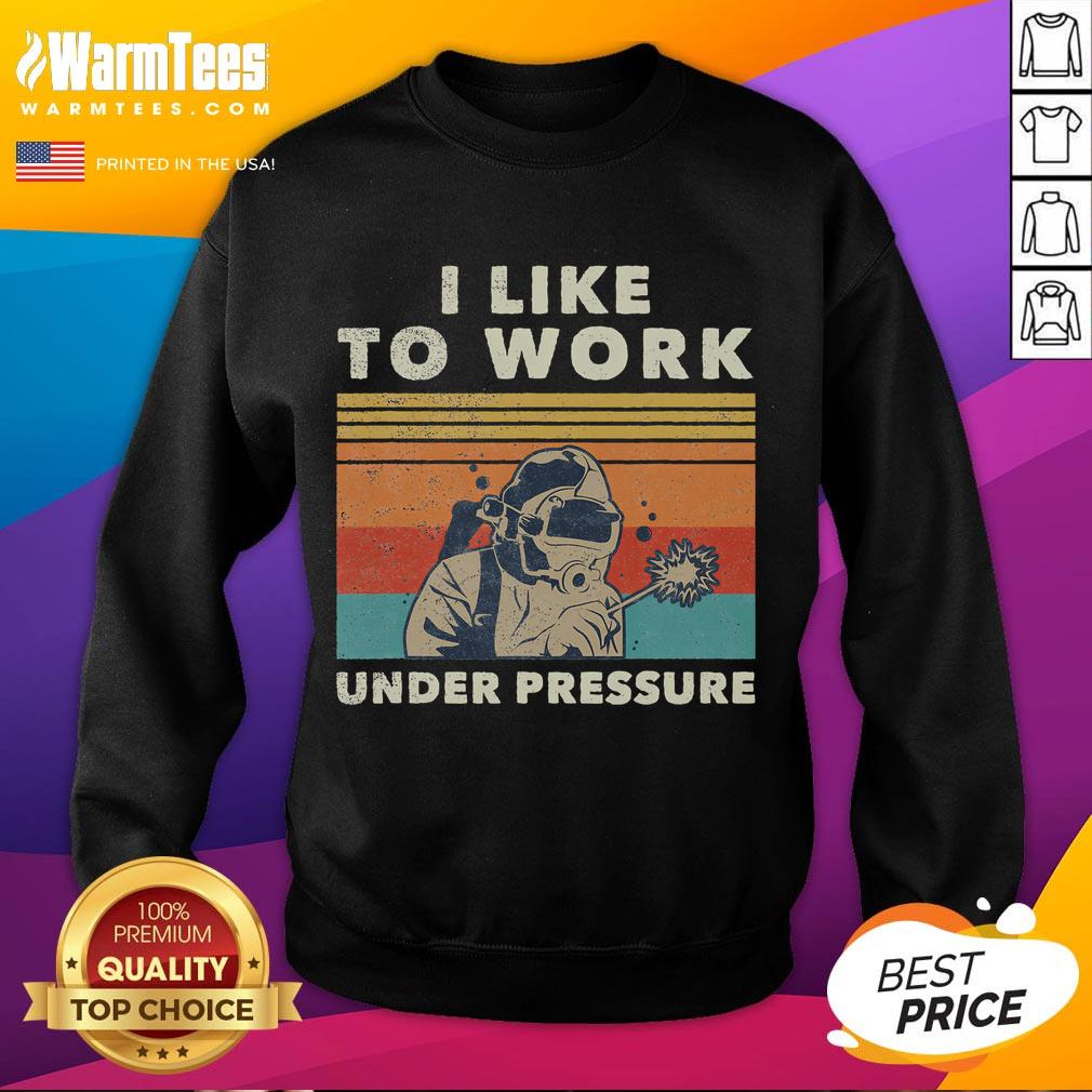 Funny I Like To Work Under Pressure Underwater Welder Vintage T-Shirt - Image 5
