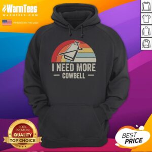 Alternative view of Funny I Need More Cowbell Retro Humor T-Shirt