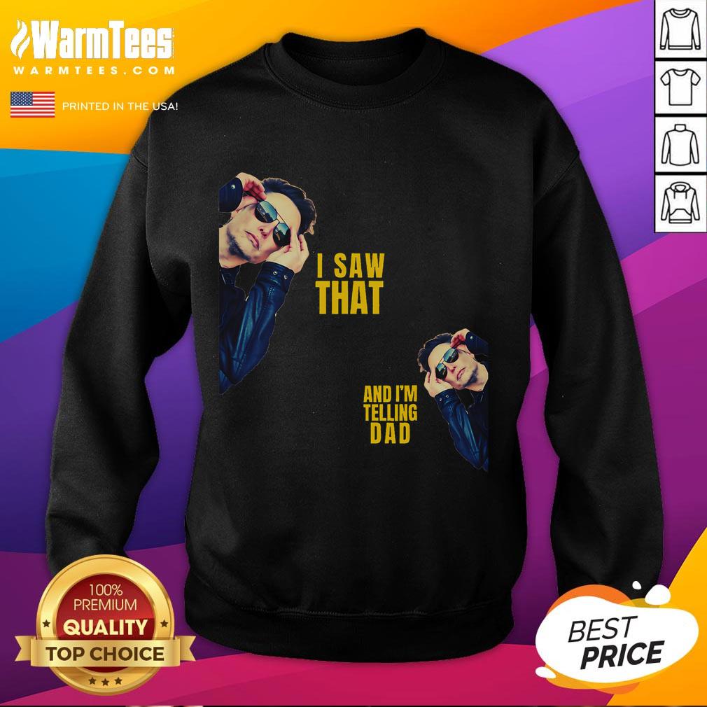 Funny I Saw That And I'm Telling Dad Jesus Meme Trump Elon T-Shirt - Image 5