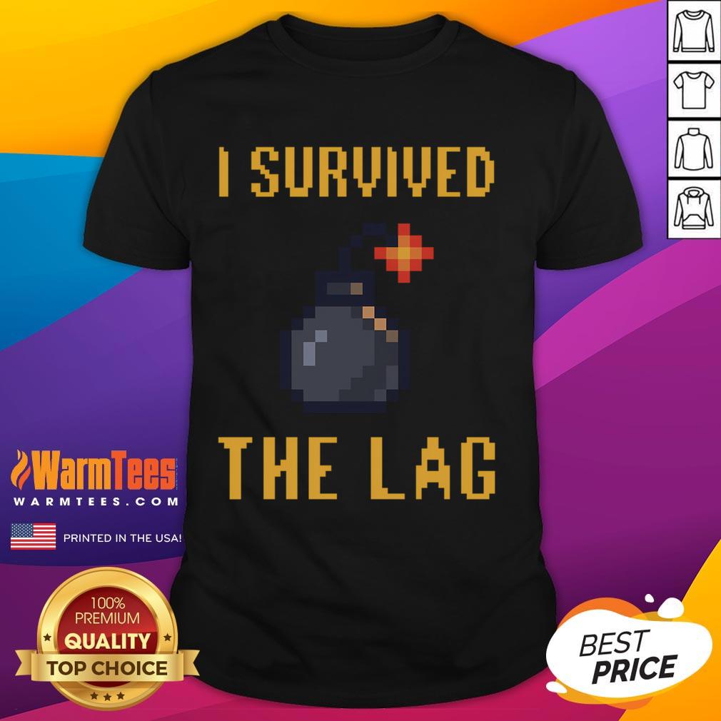 Funny I Survived The Lag 8bit Gamer T-Shirt