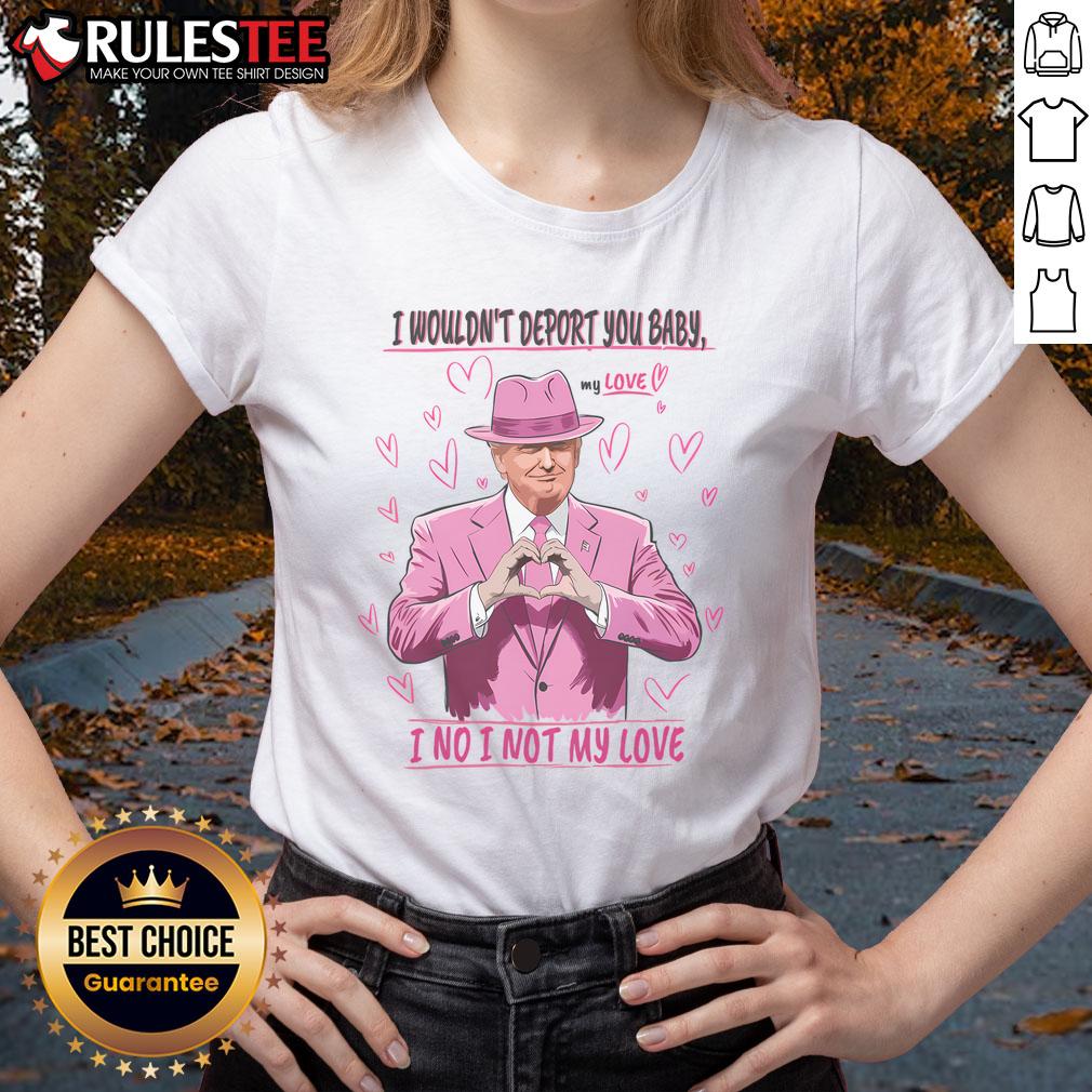 Funny I Wouldn't Deport You Baby I No I Not My Love T-Shirt - Image 3