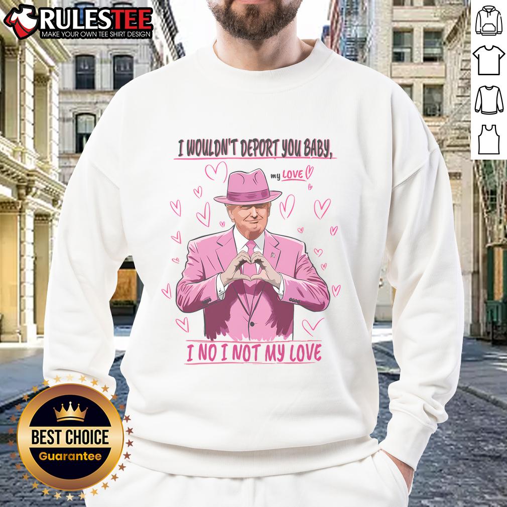 Funny I Wouldn't Deport You Baby I No I Not My Love T-Shirt - Image 5