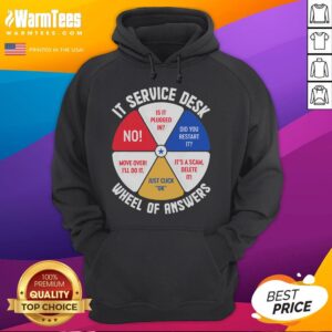 Alternative view of Funny IT Service Desk Wheel Of Answers Information Technology T-Shirt