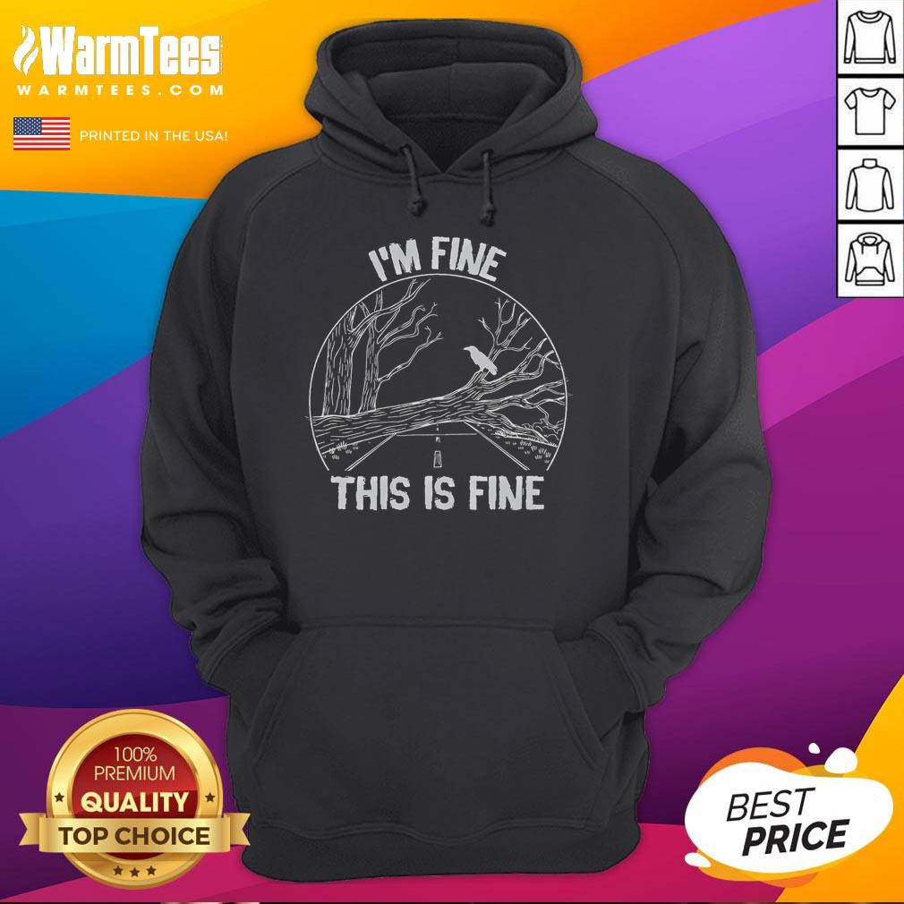 Funny I'm Fine This Is Fine Horror TV Scary Show T-Shirt - Image 2
