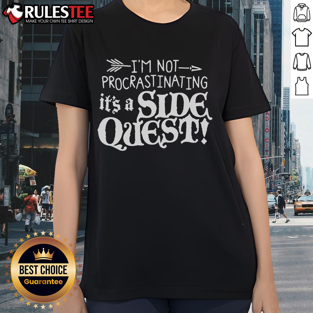 Funny I'm Not Procrastinating It's A Side Quest T-Shirt - Image 3