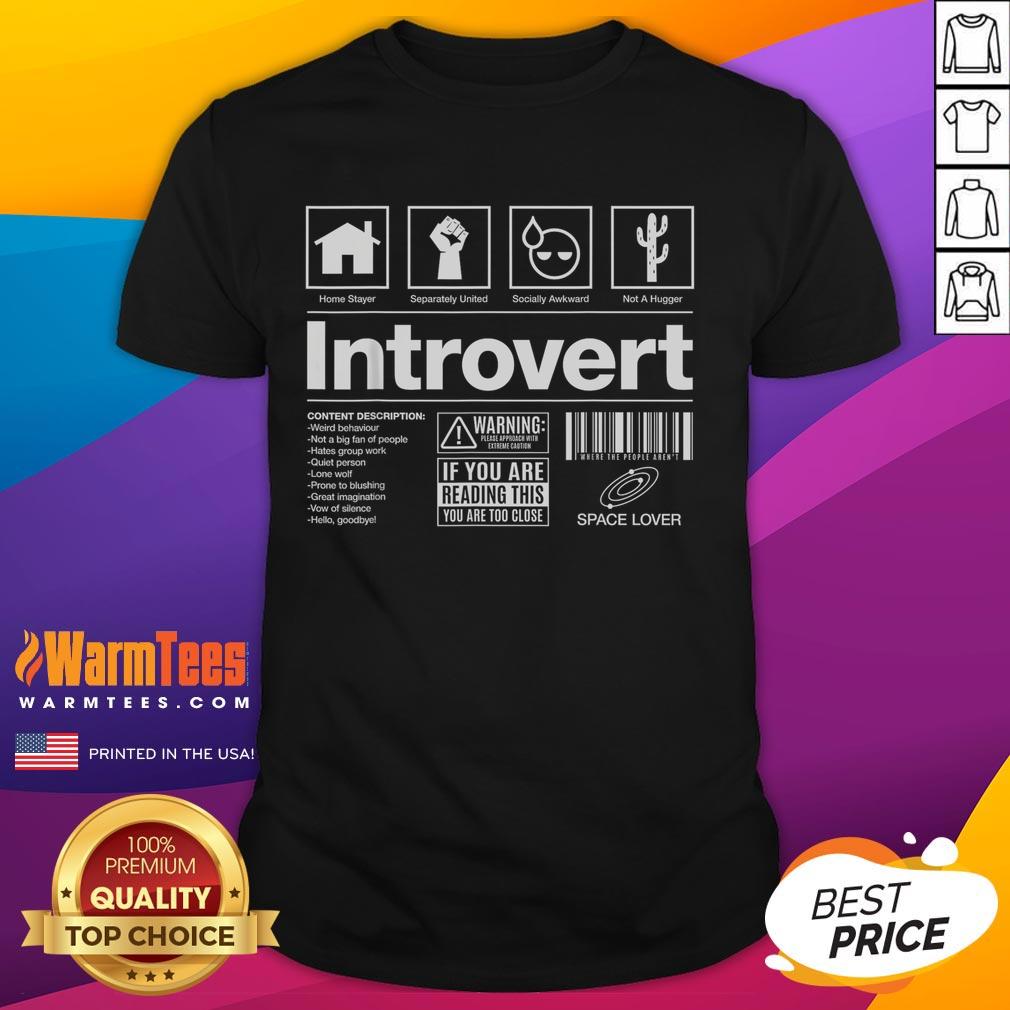Funny Introvert Label Sign T-Shirt