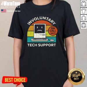 Alternative view of Funny Involuntary Tech Support Retro Sunset T-Shirt