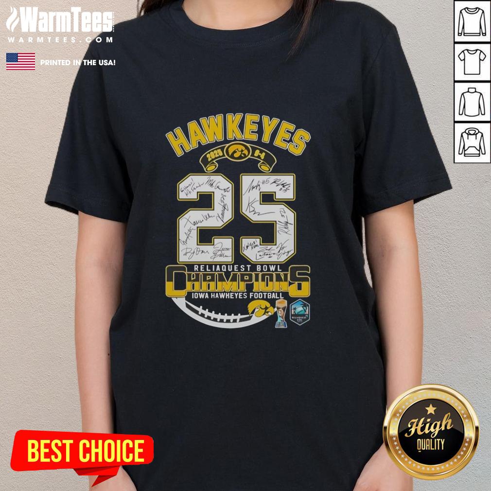 Funny Iowa Hawkeyes Reliaquest Bowl Champions 2025 T-Shirt - Image 3