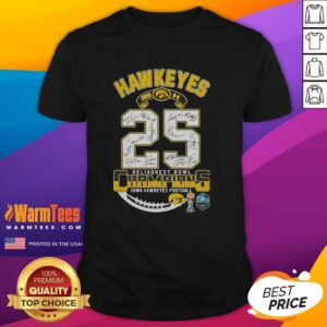 Funny Iowa Hawkeyes Reliaquest Bowl Champions 2025 T-Shirt