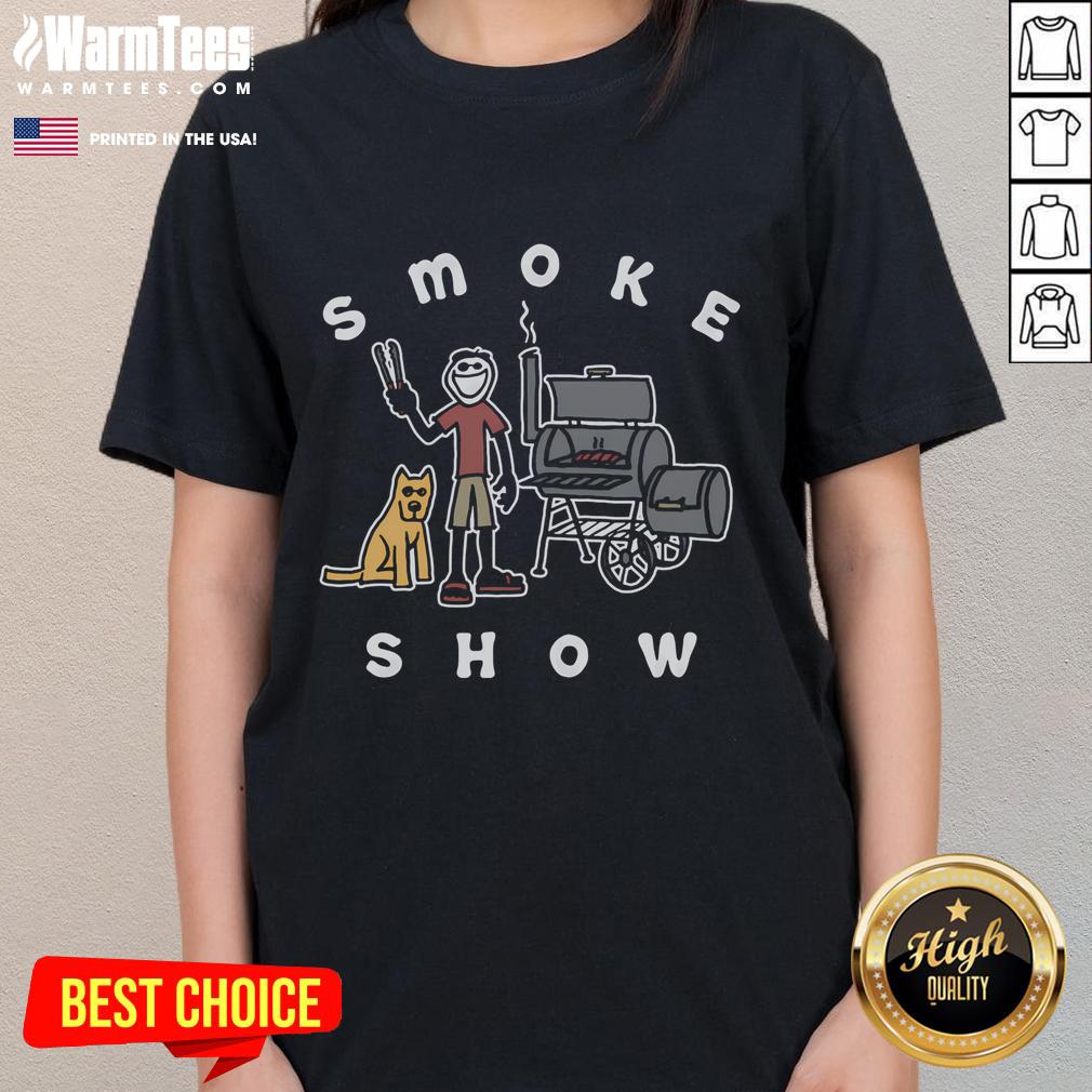 Funny Jake And Rocket Smoke Show Bbq T-Shirt - Image 3