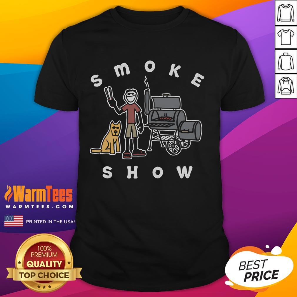 Funny Jake And Rocket Smoke Show Bbq T-Shirt