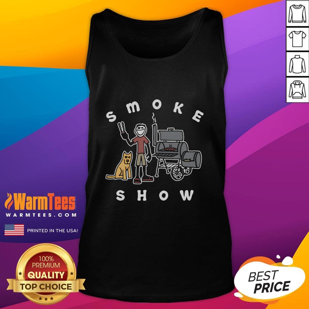 Funny Jake And Rocket Smoke Show Bbq T-Shirt - Image 4