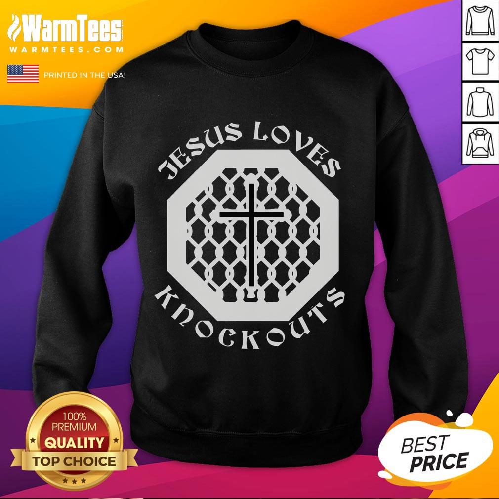 Funny Jesus Loves Knockouts Cross Jesus Love T-Shirt - Image 5
