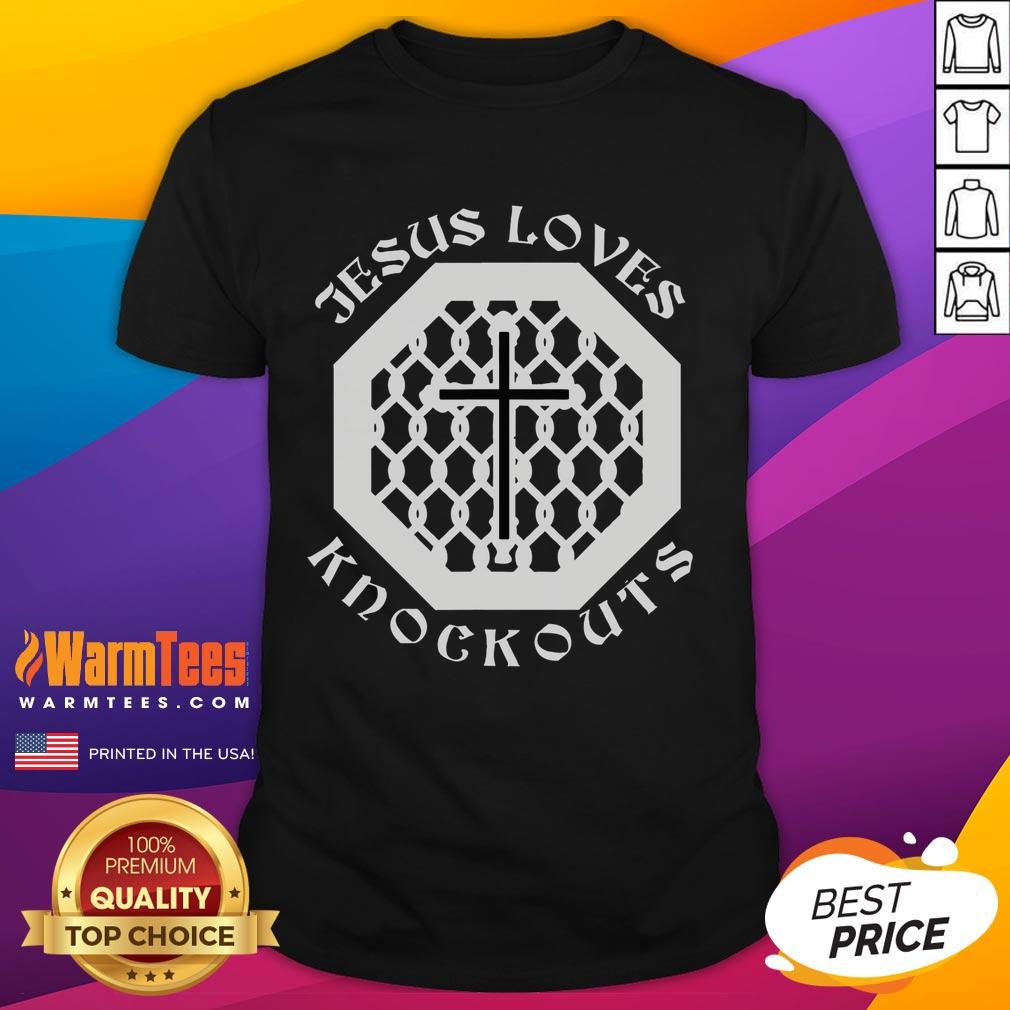 Funny Jesus Loves Knockouts Cross Jesus Love T-Shirt