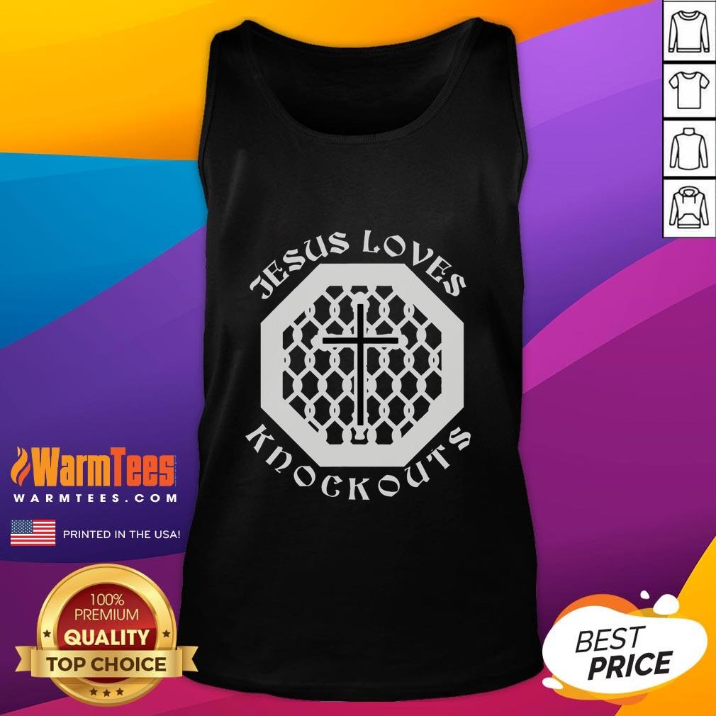 Funny Jesus Loves Knockouts Cross Jesus Love T-Shirt - Image 4