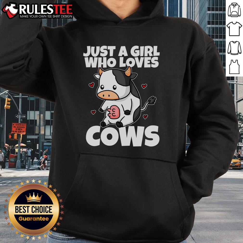 Funny Just A Girl Who Loves Cow Cute Cow Milk Farmer T-Shirt - Image 2