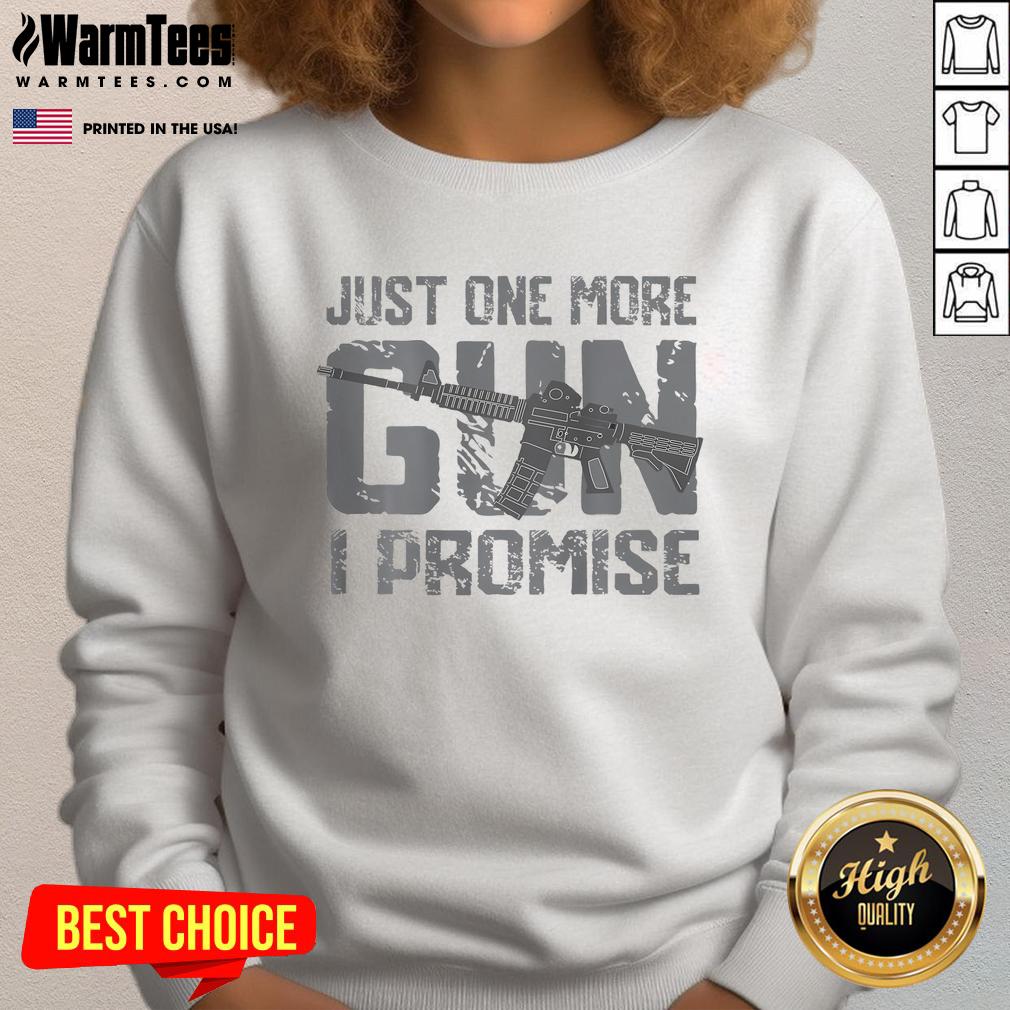 Funny Just One More Gun I Promise Vintage T-Shirt - Image 5