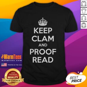 Funny Keep Clam And Proof Read English Teacher T-Shirt