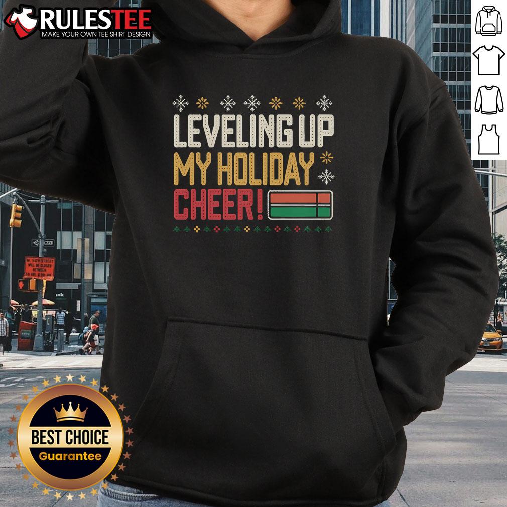 Funny Leveling Up My Holiday Cheer T-Shirt - Image 2