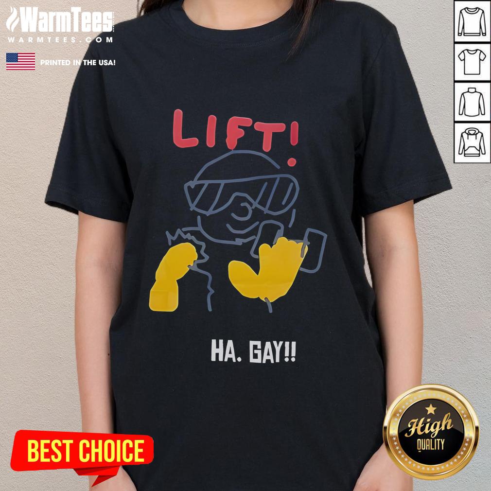Funny Lift Ha Gay T-Shirt - Image 3