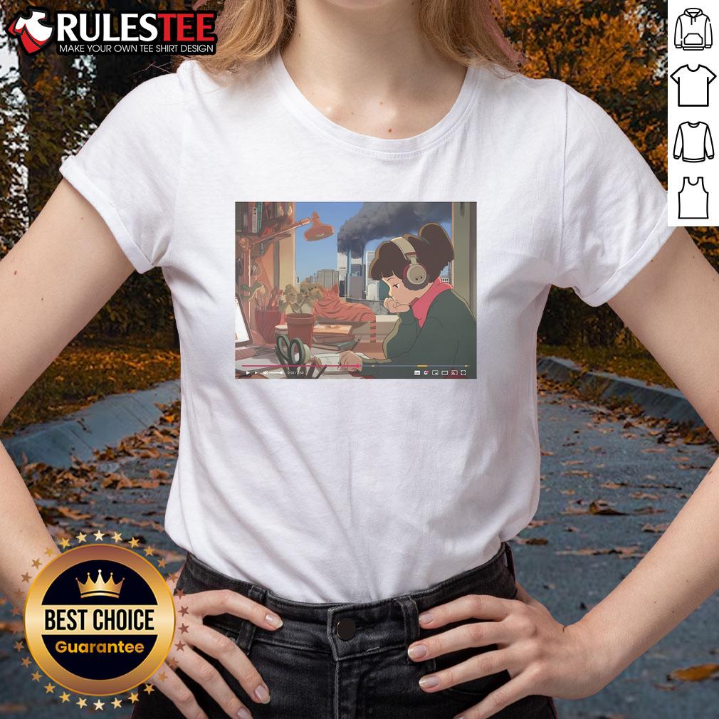 Funny Lofi Girl Daytime September 11 T-Shirt - Image 3