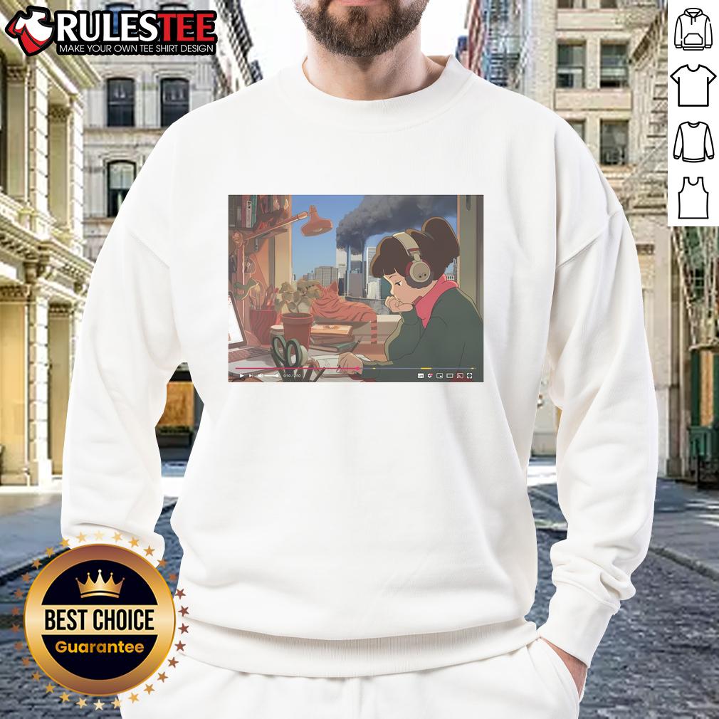 Funny Lofi Girl Daytime September 11 T-Shirt - Image 5