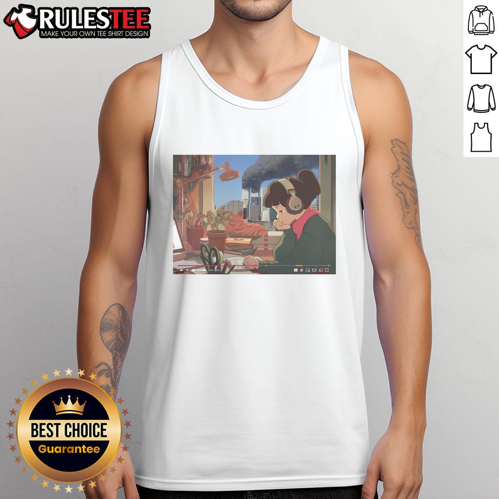Funny Lofi Girl Daytime September 11 T-Shirt - Image 4