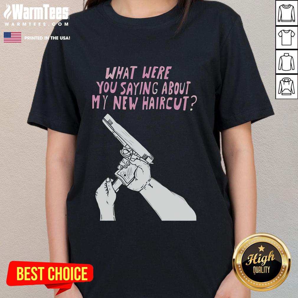 Funny Matt Gray What Were Saying About My New Haircut T-Shirt - Image 3