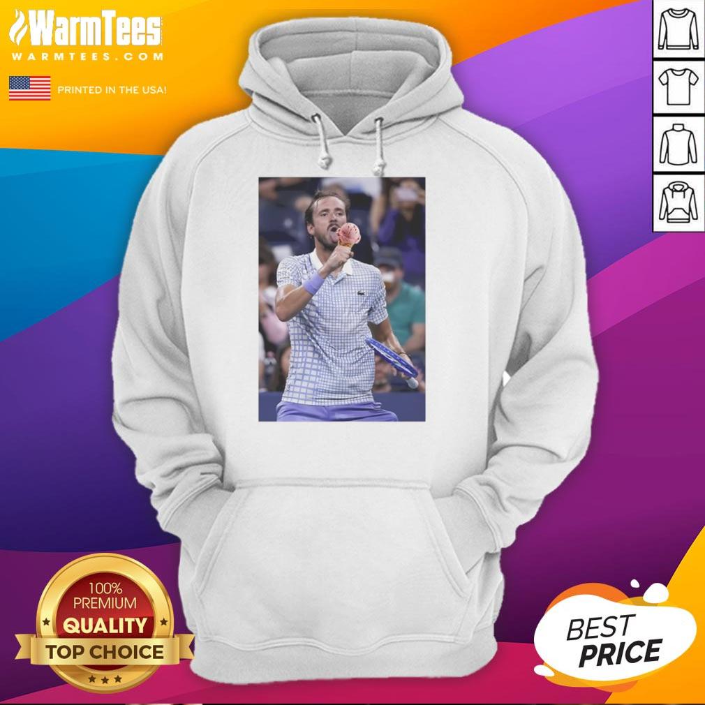 Funny Medvedev Lick Icecream On Field US Open T-Shirt - Image 2