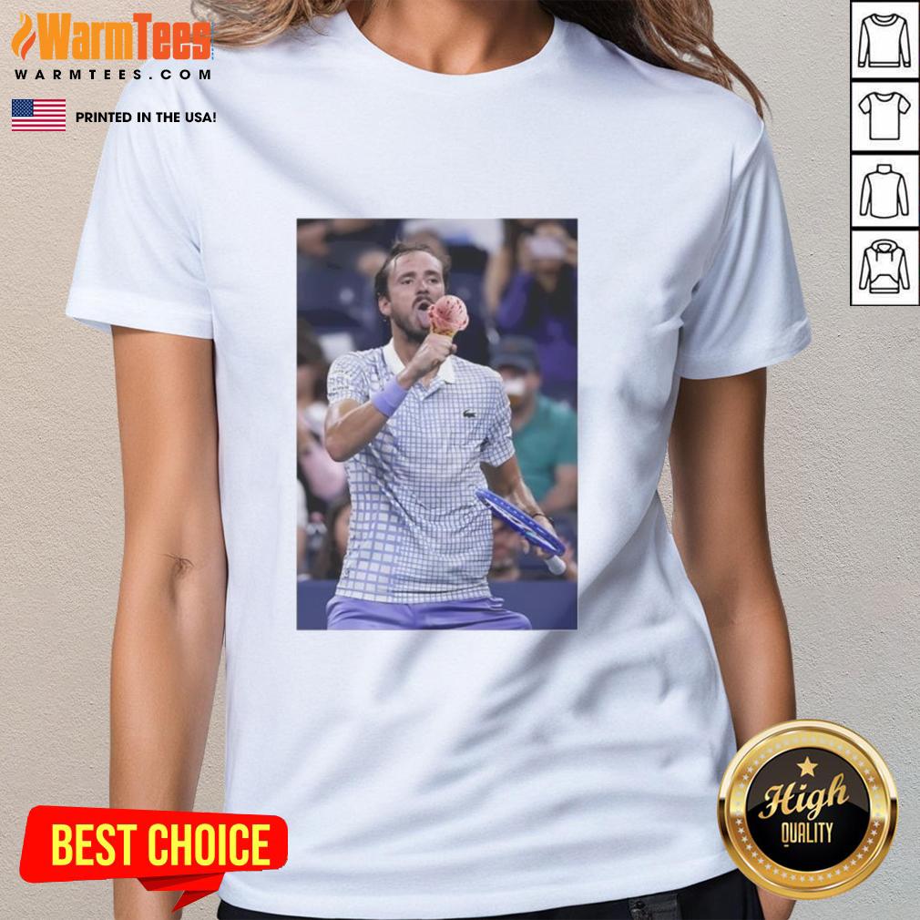 Funny Medvedev Lick Icecream On Field US Open T-Shirt - Image 3