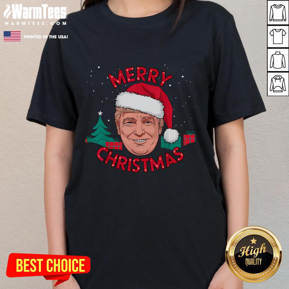 Funny Merry Christmas Trump Humorous Christmas Celebration T-Shirt - Image 3