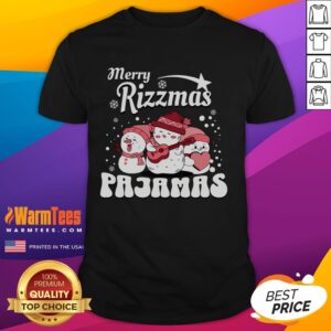 Funny Merry Riz Mas Snowmans School Christmas Santa T-Shirt