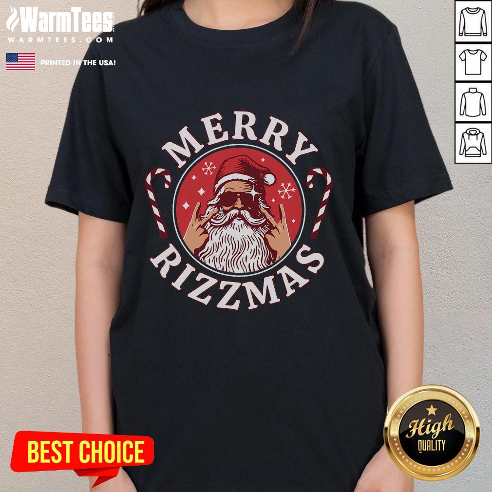 Funny Merry Rizzmas Sigmas Santa Claus Alpha Gen T-Shirt - Image 3