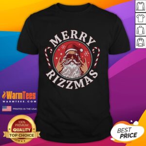 Funny Merry Rizzmas Sigmas Santa Claus Alpha Gen T-Shirt