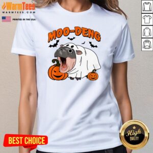 Alternative view of Funny Moo Deng Halloween Boo Ghost Costume Moodeng Lover T-Shirt