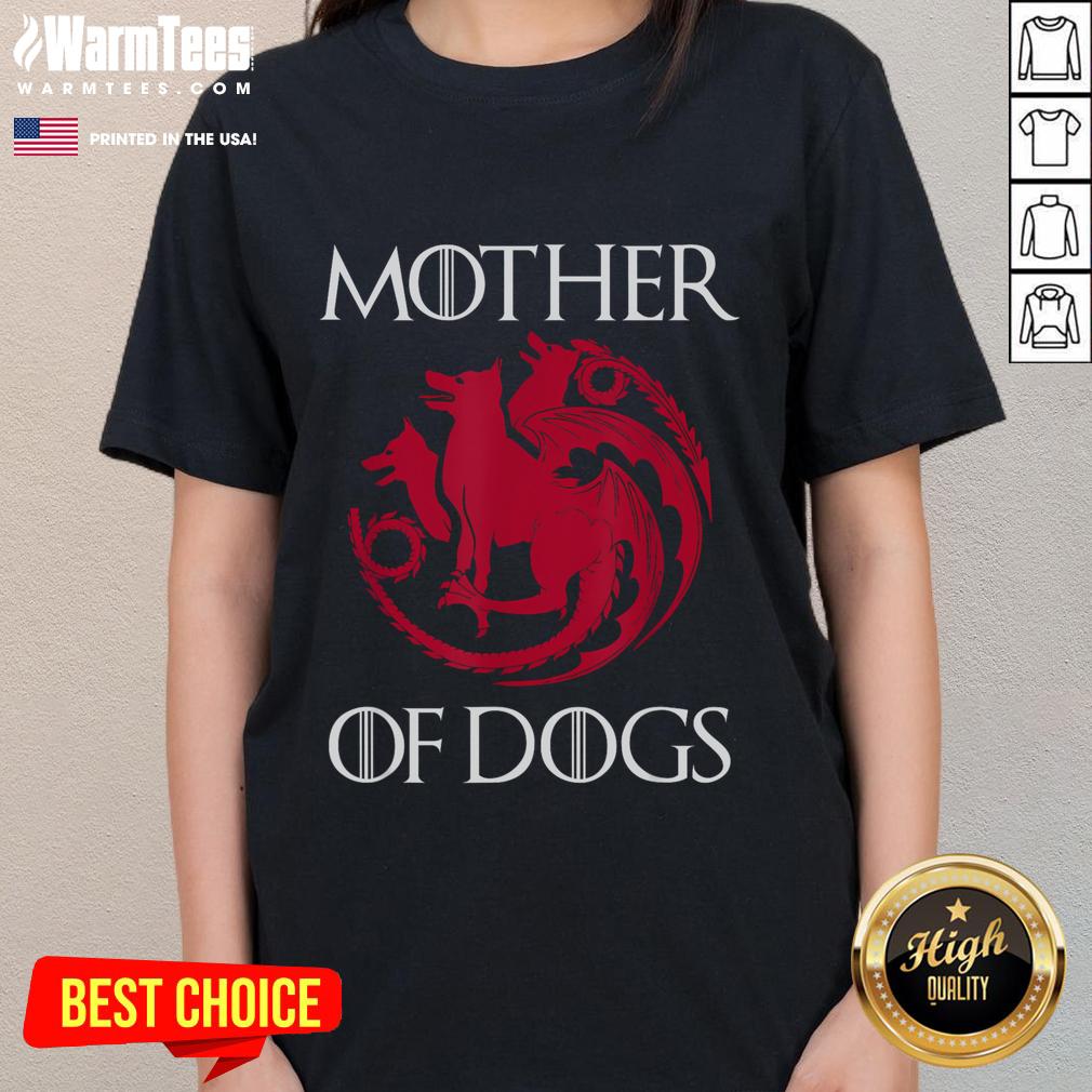 Funny Mother Of Dogs Emblem T-Shirt - Image 3