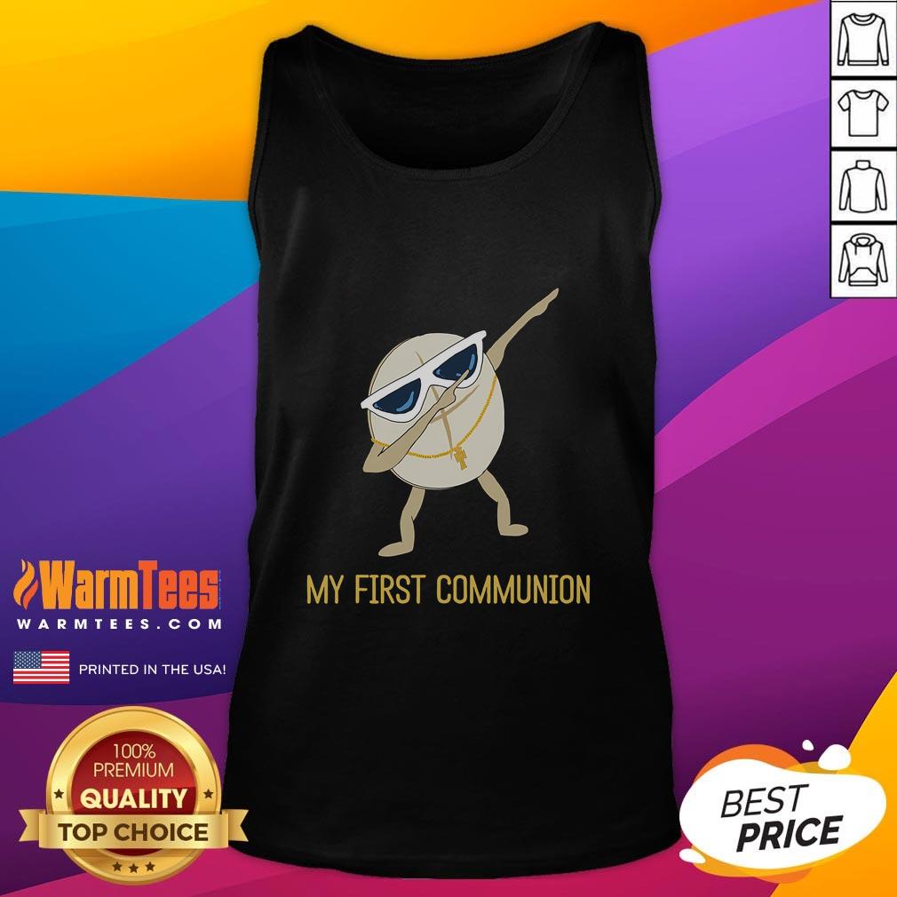 Funny My First Communion Dabbing Wafer 1st Communion T-Shirt - Image 4