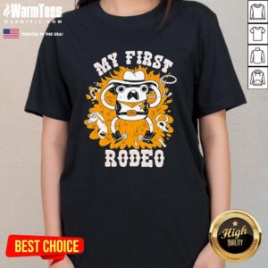 Alternative view of Funny My First Rodeo Frog T-Shirt