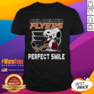 Funny NHL Philadelphia Flyers Snoopy Perfect Smile The Peanuts Movie Hockey T-Shirt