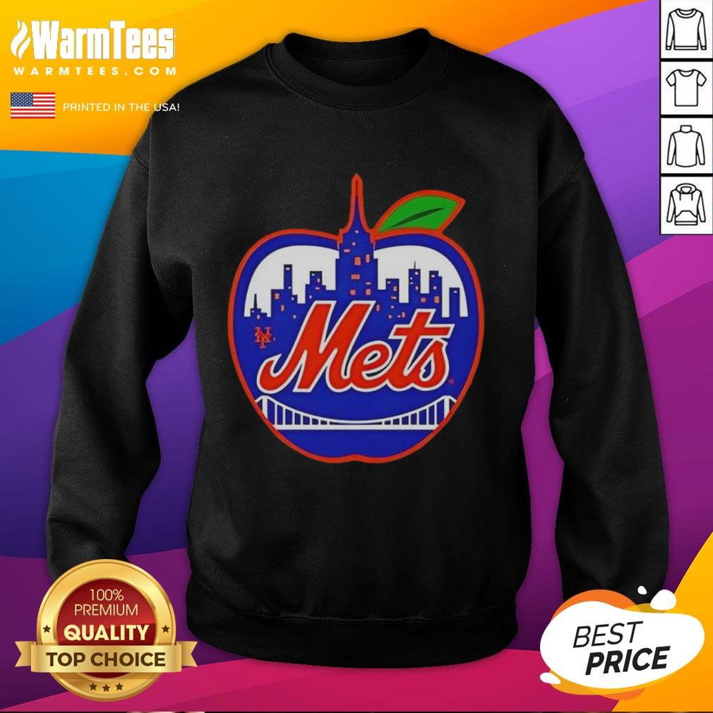 Funny New York Mets Apple T-Shirt - Image 5