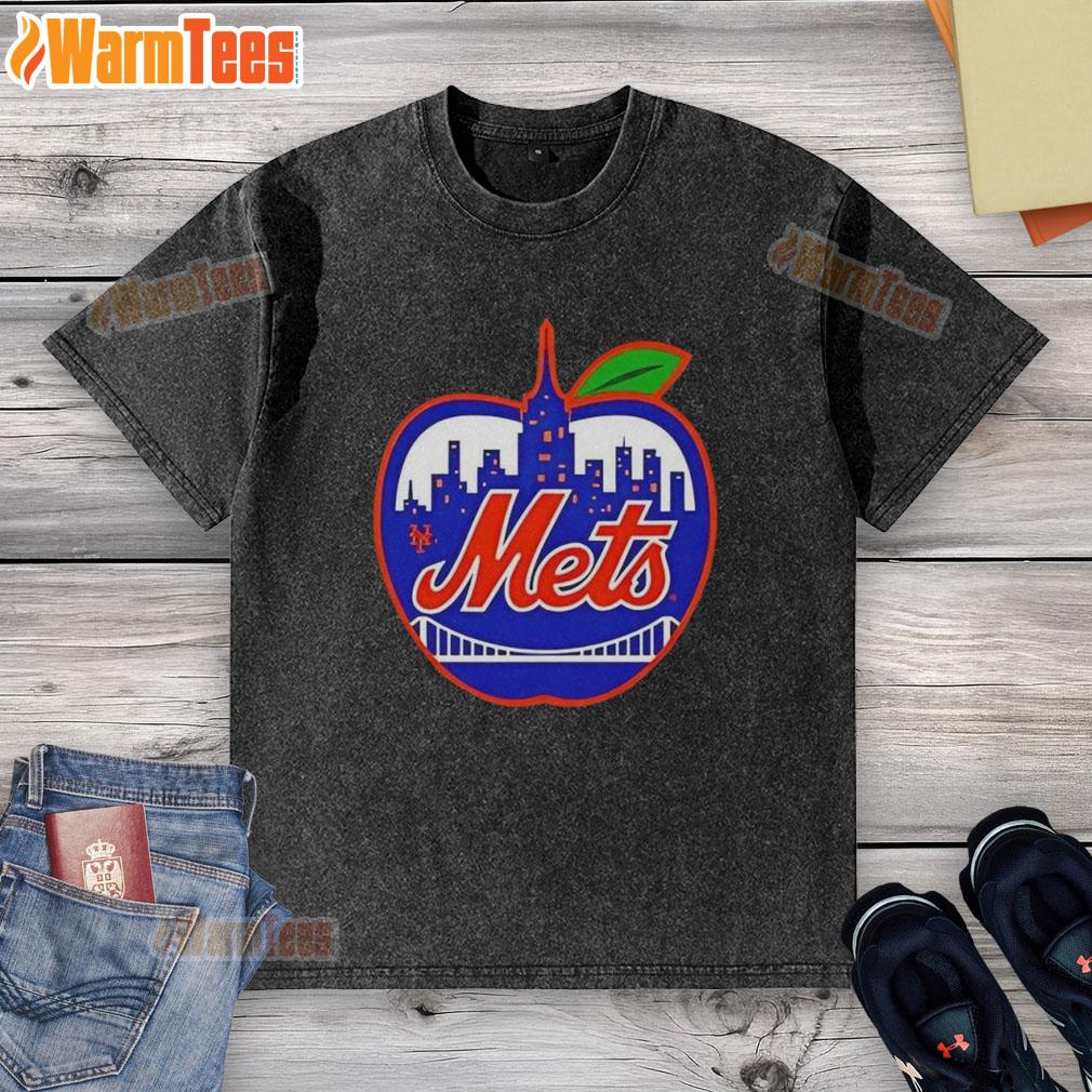 Funny New York Mets Apple T-Shirt - Image 6