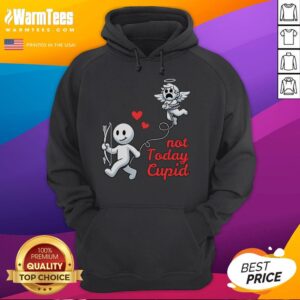 Alternative view of Funny Not Today Cupid Humorous Anti Valentine's Day T-Shirt