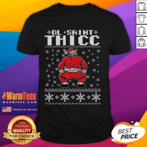 Funny Ol Saint Thicc Christmas T-Shirt