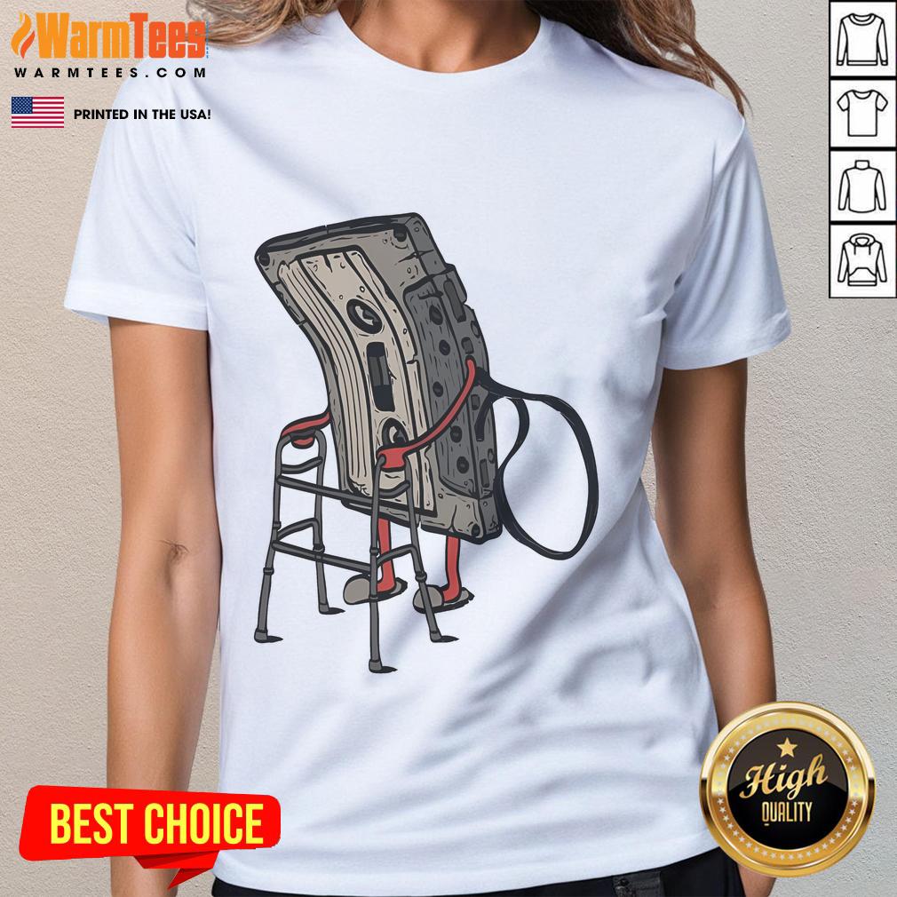 Funny Old Cassette Retro T-Shirt - Image 3