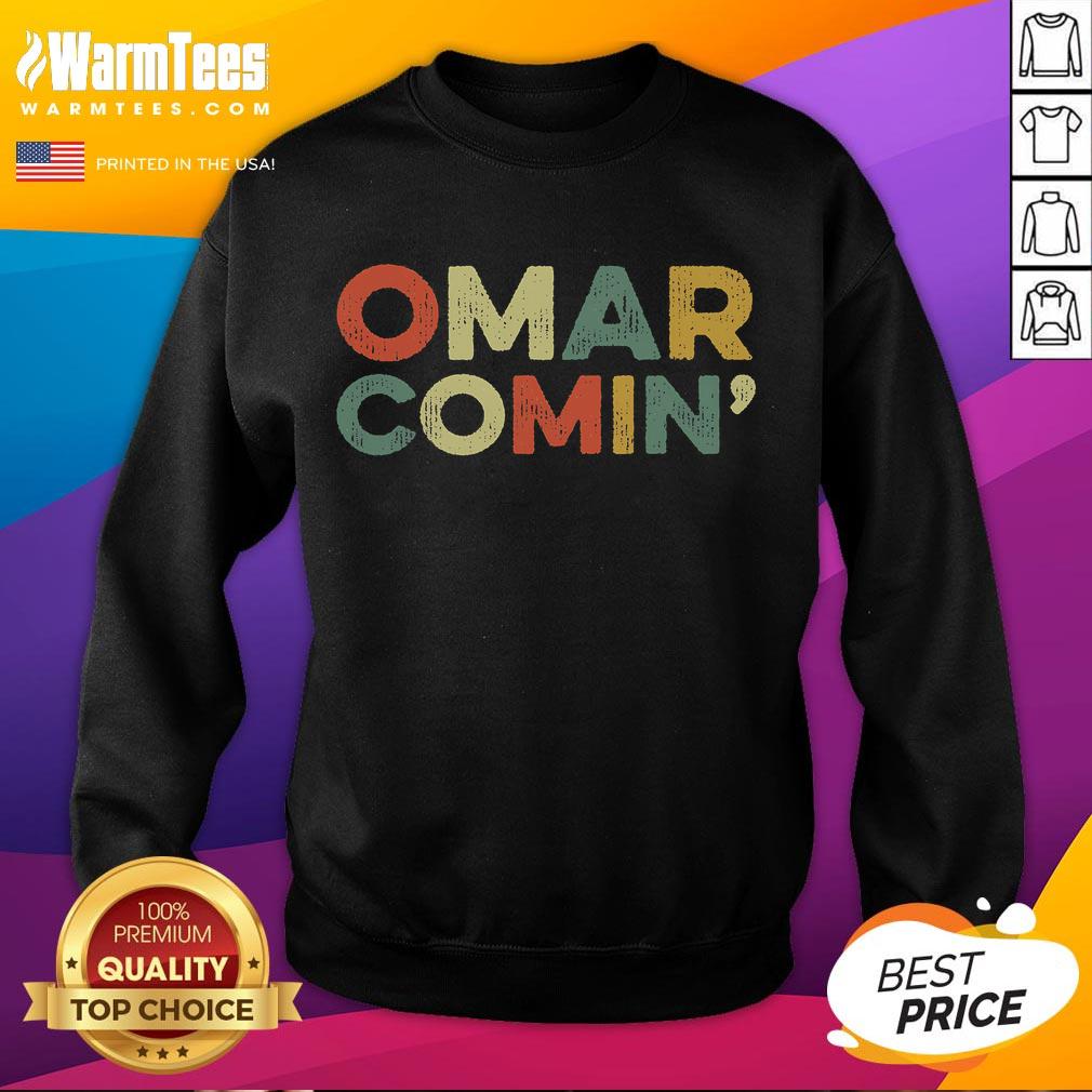 Funny Omar Comin' Vintage Retro T-Shirt - Image 5